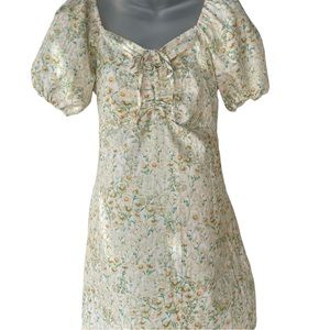 SHEIN floral print light weight small Mini dress vintage charm